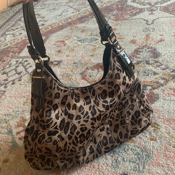 Leopard print Coach handbag - Picture 3 of 6